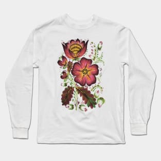 Magic flowers design Petrykivka painting Long Sleeve T-Shirt